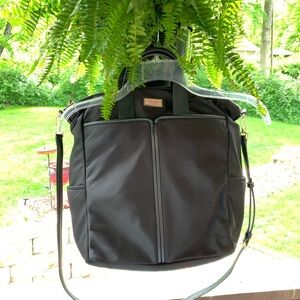 KATE SPADE NYLON BLACK ZIP TOP MEDIUM LARGE Tote Bag